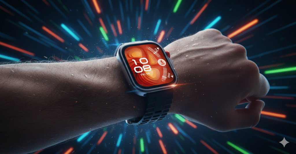 Huawei Watch Active 4 Pro am Handgelenk